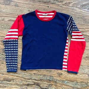 Kids 4th of July Red, White & Blue Stars & Stripe Long Sleeve Shirt (1 of 2)